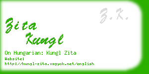 zita kungl business card